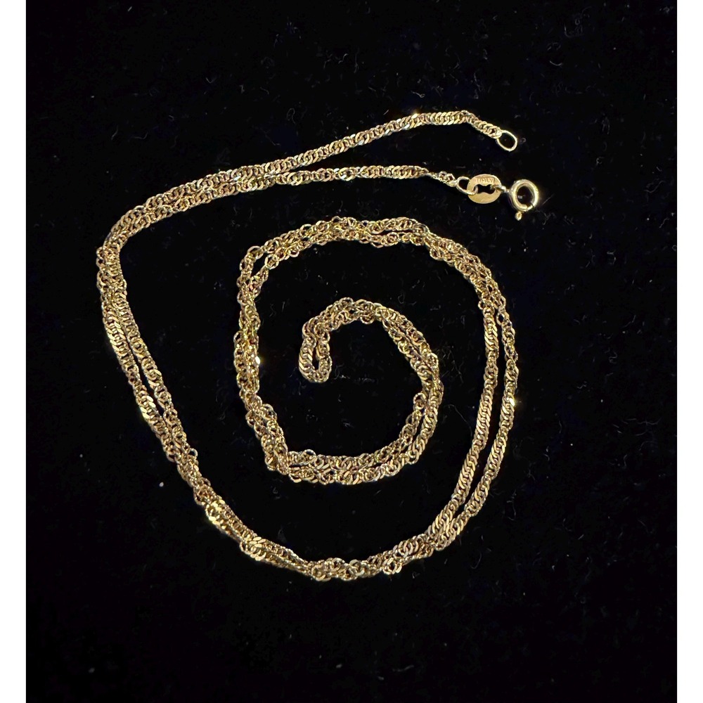 14k solid Gold 24" Chain Necklace 4.8 grams Italy